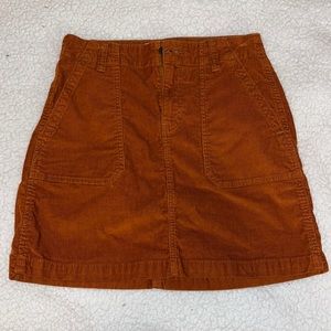 Old Navy Burnt Orange Corduroy Skirt Size 2
